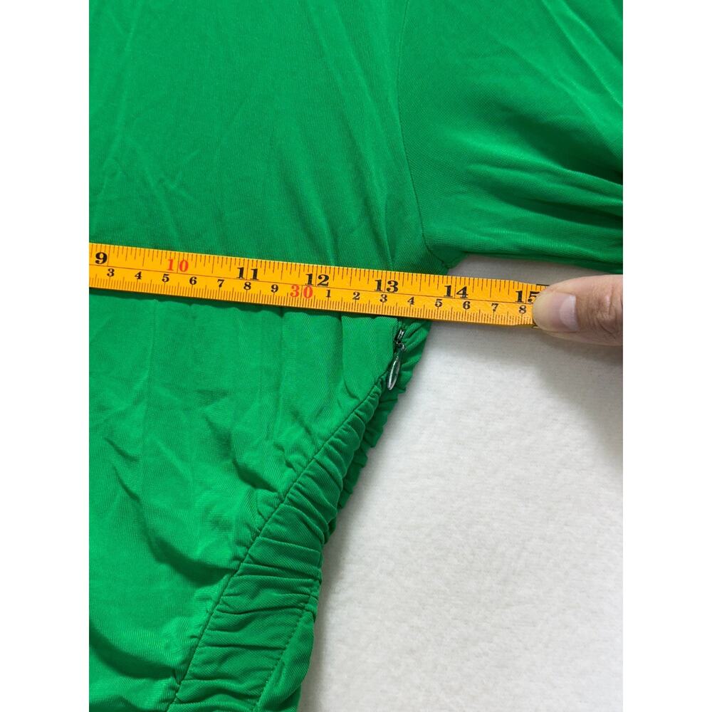 A.L.C Adeline Fern Green Ruched Jersey Stretch Asymmetric Maxi Midi Dress S - Picture 6 of 12